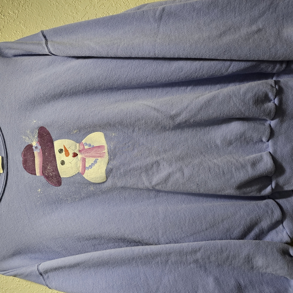 Jerzees Blue Snowman Sweatshirt